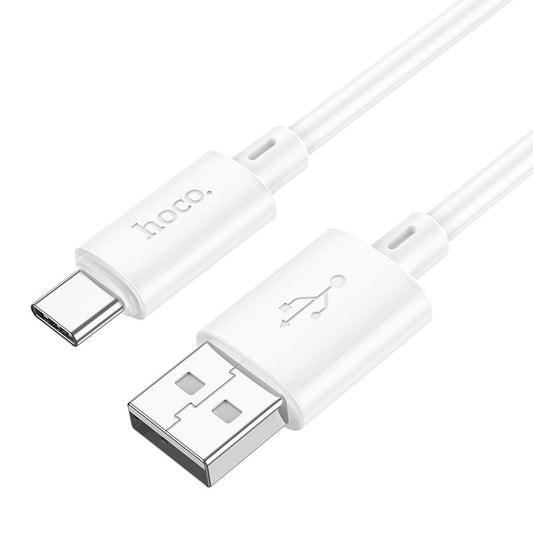 Кабел за данни и зареждане USB-A - USB-C HOCO X88, 18W, 1 м, бял 