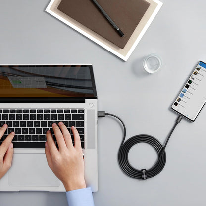 Кабел за данни и зареждане USB-A - USB-C Baseus Superior Series, 65W, 2m, черен CAYS001001