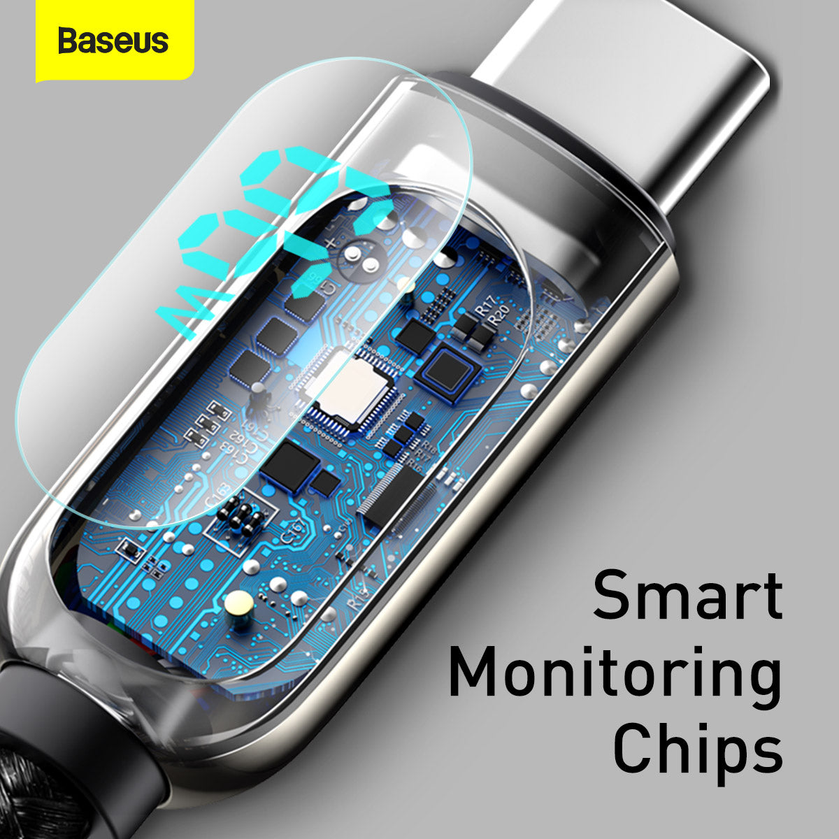 Кабел за данни и зареждане USB-A - USB-C Baseus Display, 66W, 2m, черен CASX020101