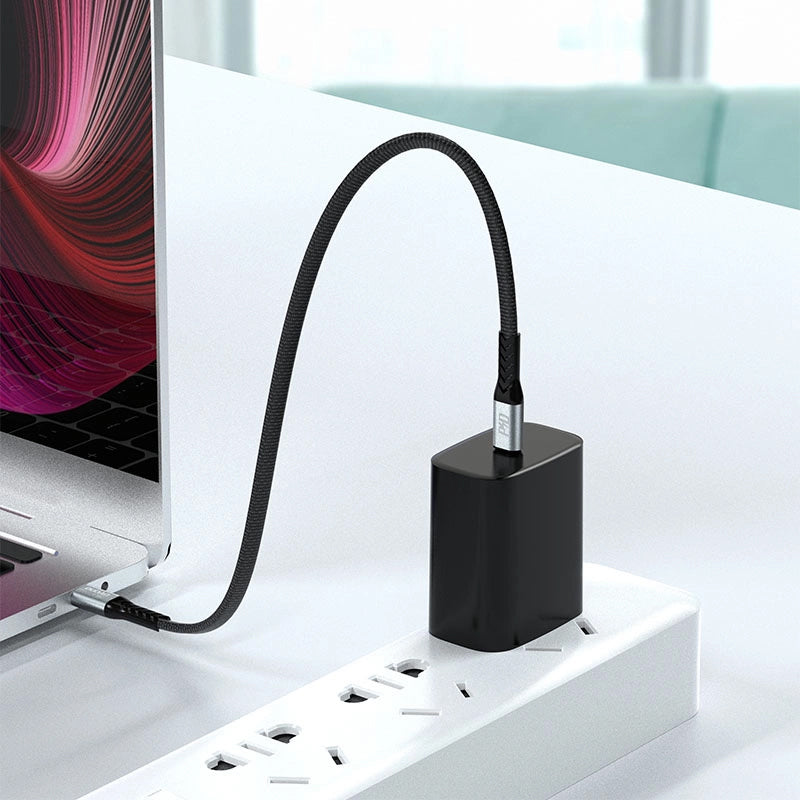 Кабел за данни и зареждане USB-C - USB-C Dudao L10C, 100W, 0.23m, Черен