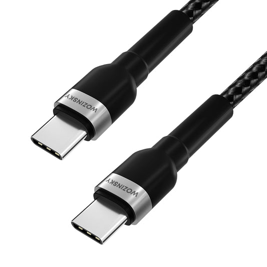 Кабел за данни и зареждане USB-C - USB-C WZK WNBCC2, 65W, 2m, Черен