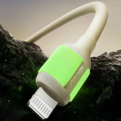 Кабел за данни и зареждане USB-A - Lightning Joyroom S-A53, 18W, 1.2m, Бежов
