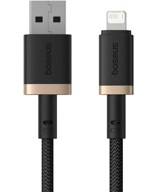 Кабел за данни и зареждане USB-A - Lightning Baseus Dura Series, 18W, 1m, Златист P10377801U01-00
