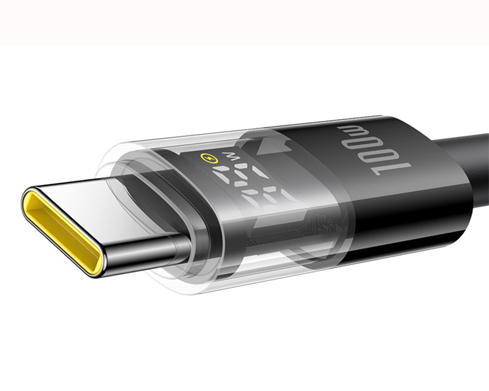 Кабел за данни и зареждане USB-A - USB-C Baseus Display 2, 100W, 1m, Черен P10382701121-00