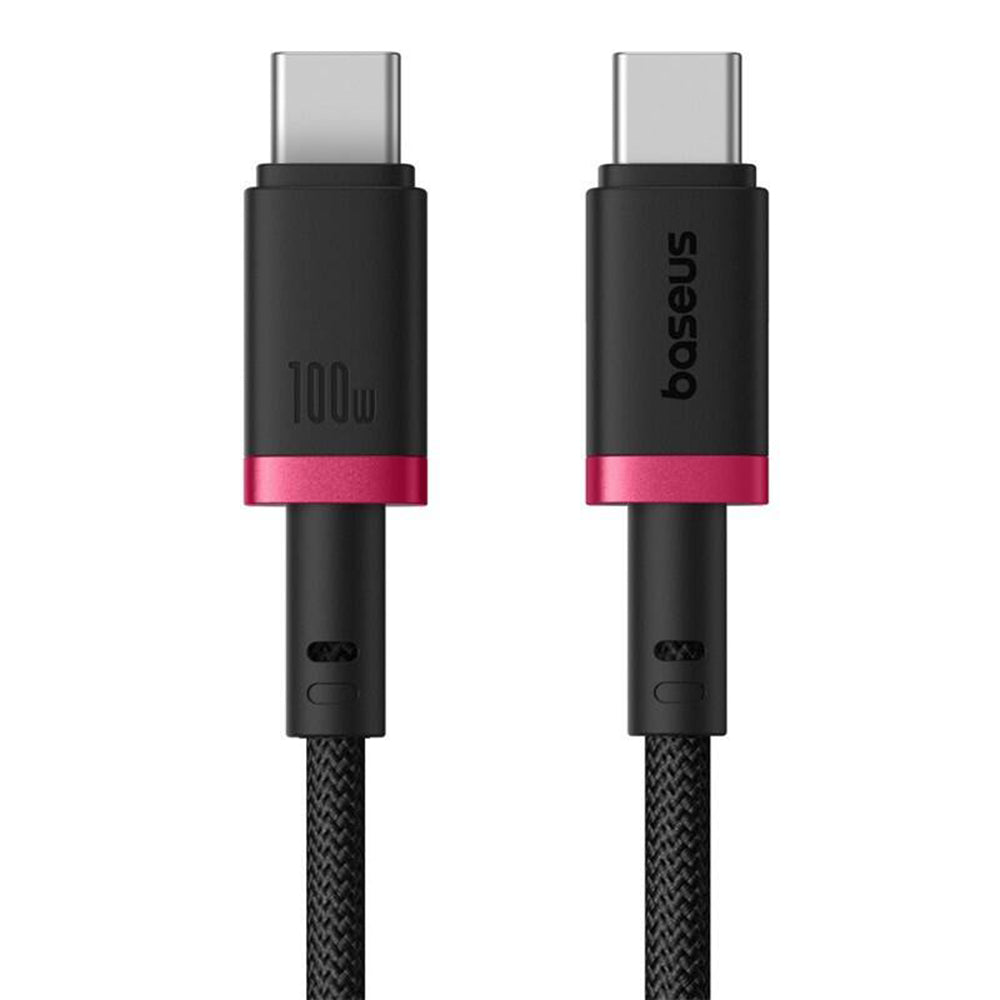 Кабел за данни и зареждане USB-C - USB-C Baseus Dura Series, 100W, 2m, Червен P10377803U01-02