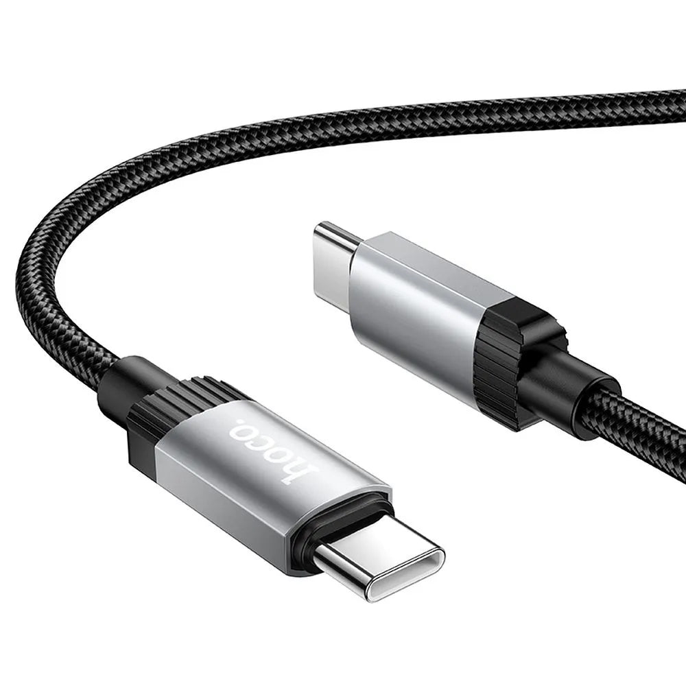 Кабел за данни и зареждане USB-C - USB-C HOCO X117, 60W, 1m, Черен