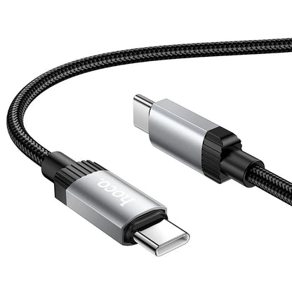 Кабел за данни и зареждане USB-C - USB-C HOCO X117, 60W, 1m, Черен