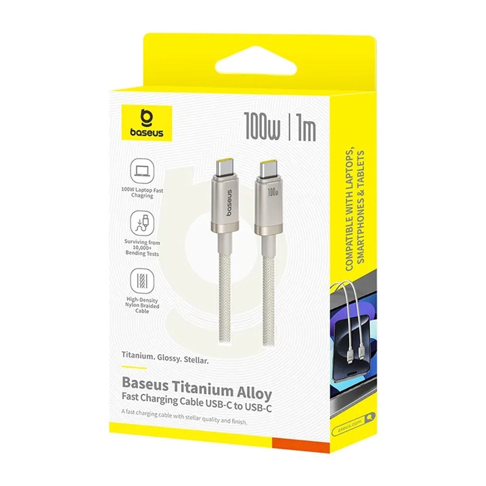 USB-C Data and Charging Cable - USB-C Baseus Titanium, 100W, 1m, Silver P10378100G21-00