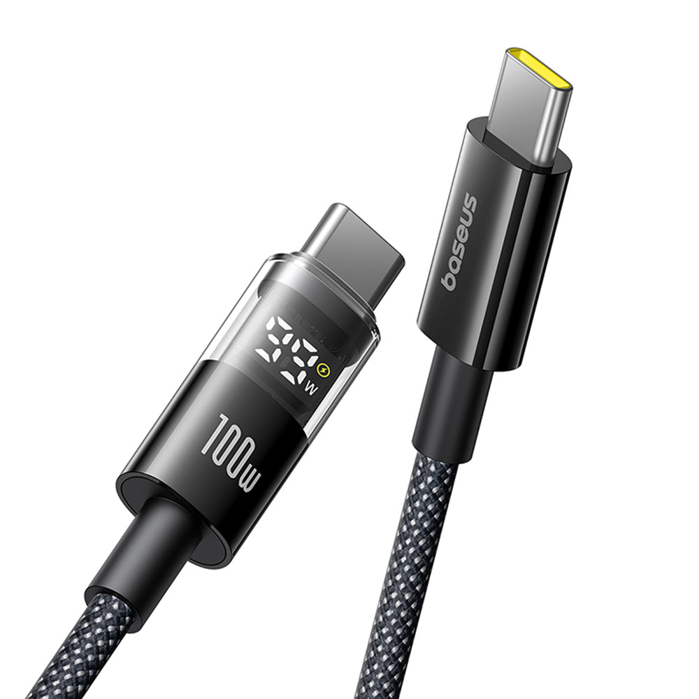Кабел за данни и зареждане USB-C - USB-C Baseus Display 2, 100W, 1m, Черен P10382702121-00