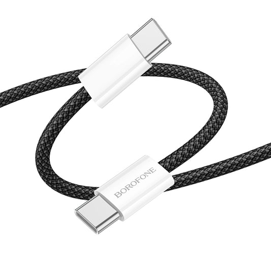 Кабел за данни и зареждане USB-C - USB-C Borofone BX103 Original, 60W, 1m, Черен
