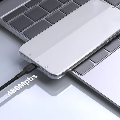 Кабел за данни и зареждане USB-A - USB-C Dudao L9T, 100W, 1m, Черен