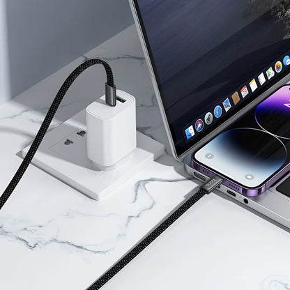 Кабел за данни и зареждане USB-C - Lightning HOCO X125, 30W, 1m, Черен