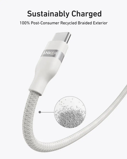 Кабел за данни и зареждане USB-C - USB-C Anker, 240W, 0.9m, Бял A82E2H21