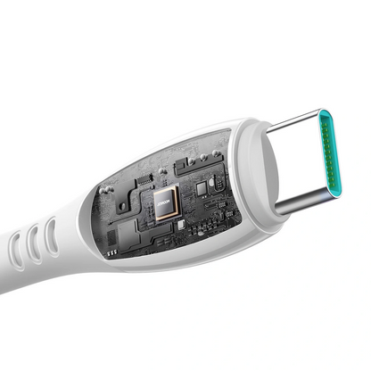 Кабел за данни и зареждане USB-C - USB-C Joyroom S-A59 Vibrant, 60W, 1.2m, Бял