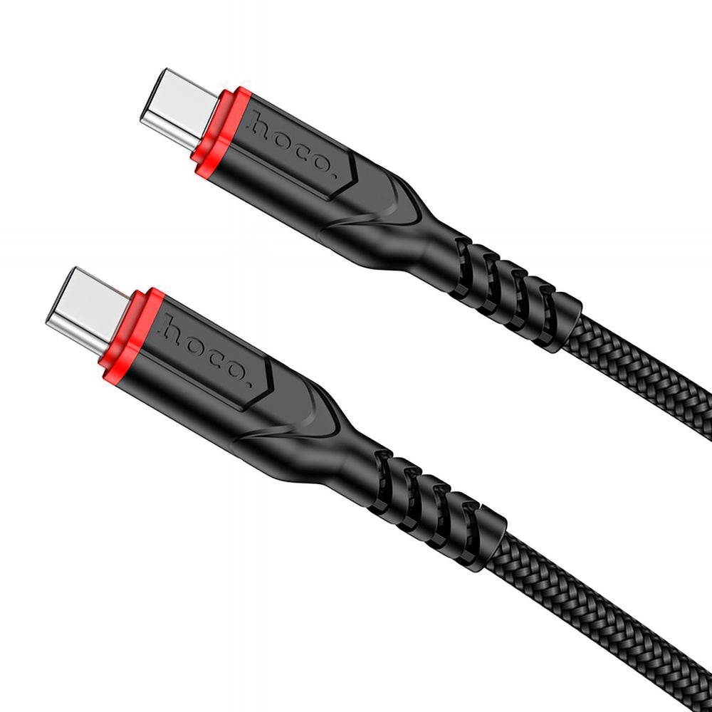 Кабел за данни и зареждане USB-C - USB-C HOCO X59 Victory, 60W, 1m, Черен