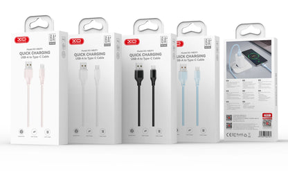Кабел за данни и зареждане USB-A - Lightning XO Design NB291, 18W, 1m, Син