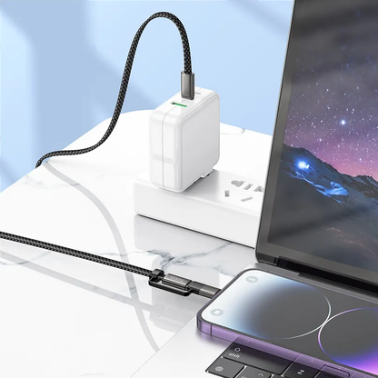 Кабел за данни и зареждане USB-C - Lightning / USB-C HOCO X125, 60W, 1м, Черен