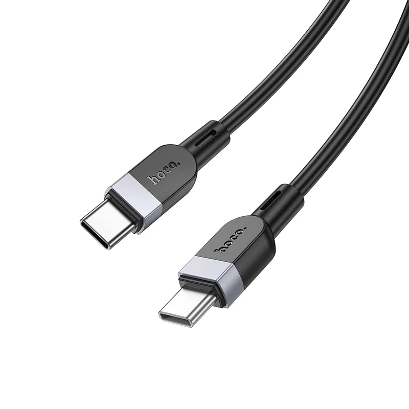 Кабел за данни и зареждане USB-C - USB-C HOCO X109, 60W, 2м, Черен