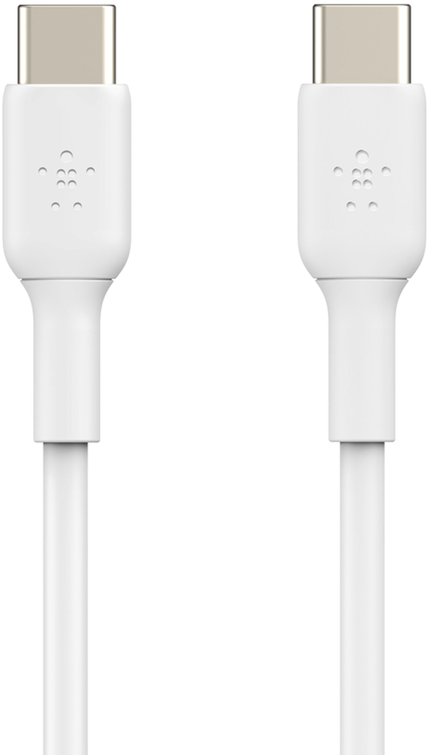 Кабел за данни и зареждане USB-C - USB-C Belkin BoostCharge, 60W, 2м, бял CAB003bt2MWH