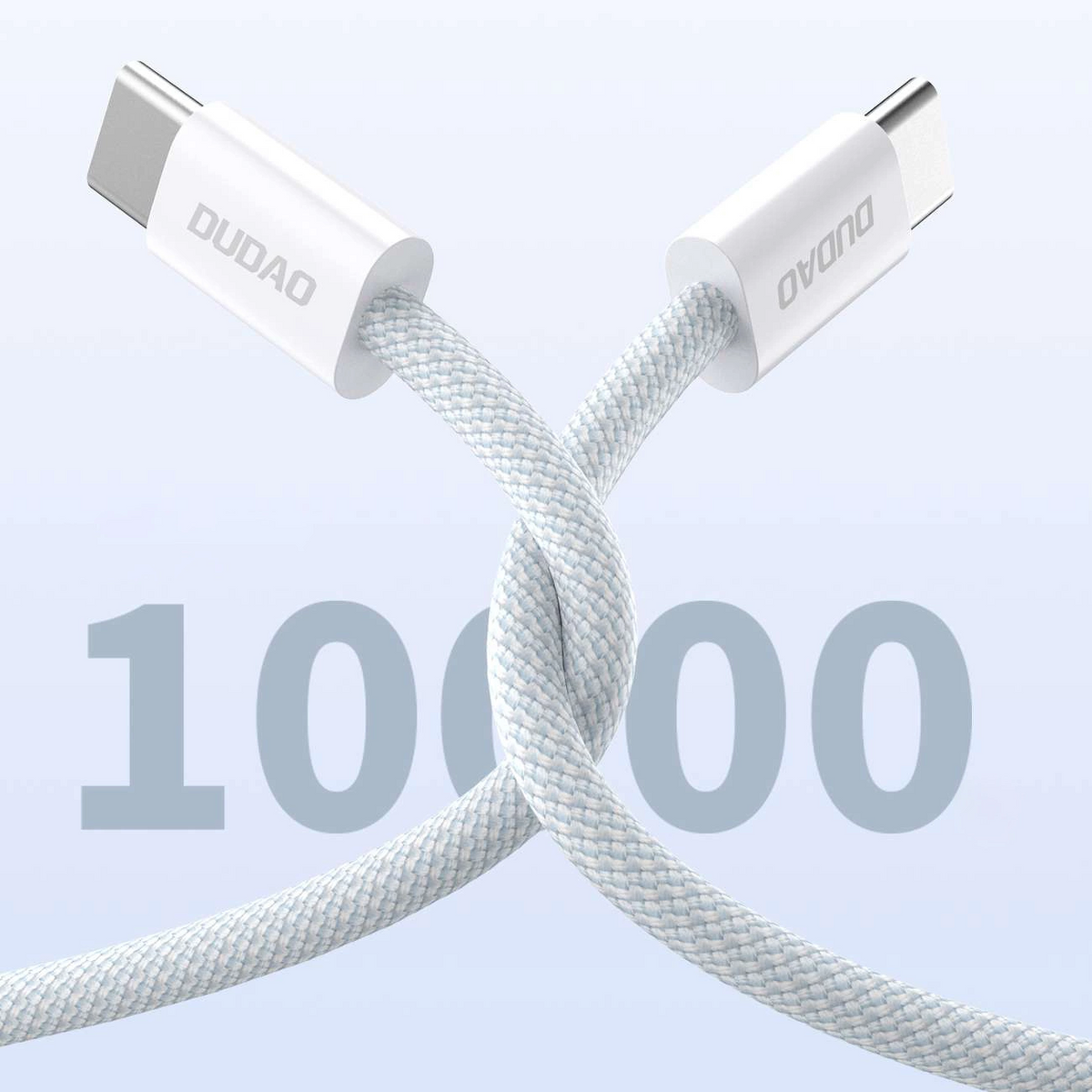 Кабел за данни и зареждане USB-C - USB-C Dudao L6C, 30W, 1м, син