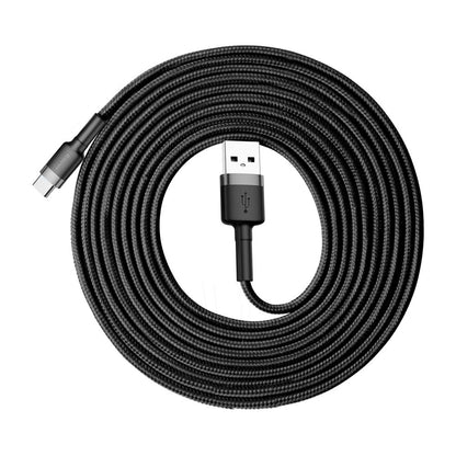 Кабел за пренос на данни и зареждане от USB-A към USB-C Baseus Cafule, 18 W, 3 м, сив CATKLF-UG1 CATKLF-UG1 