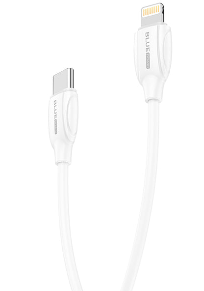 BLUE Power USB-C - Lightning кабел за данни и зареждане BLUE Power B2BX19, 18W, 2 м, бял