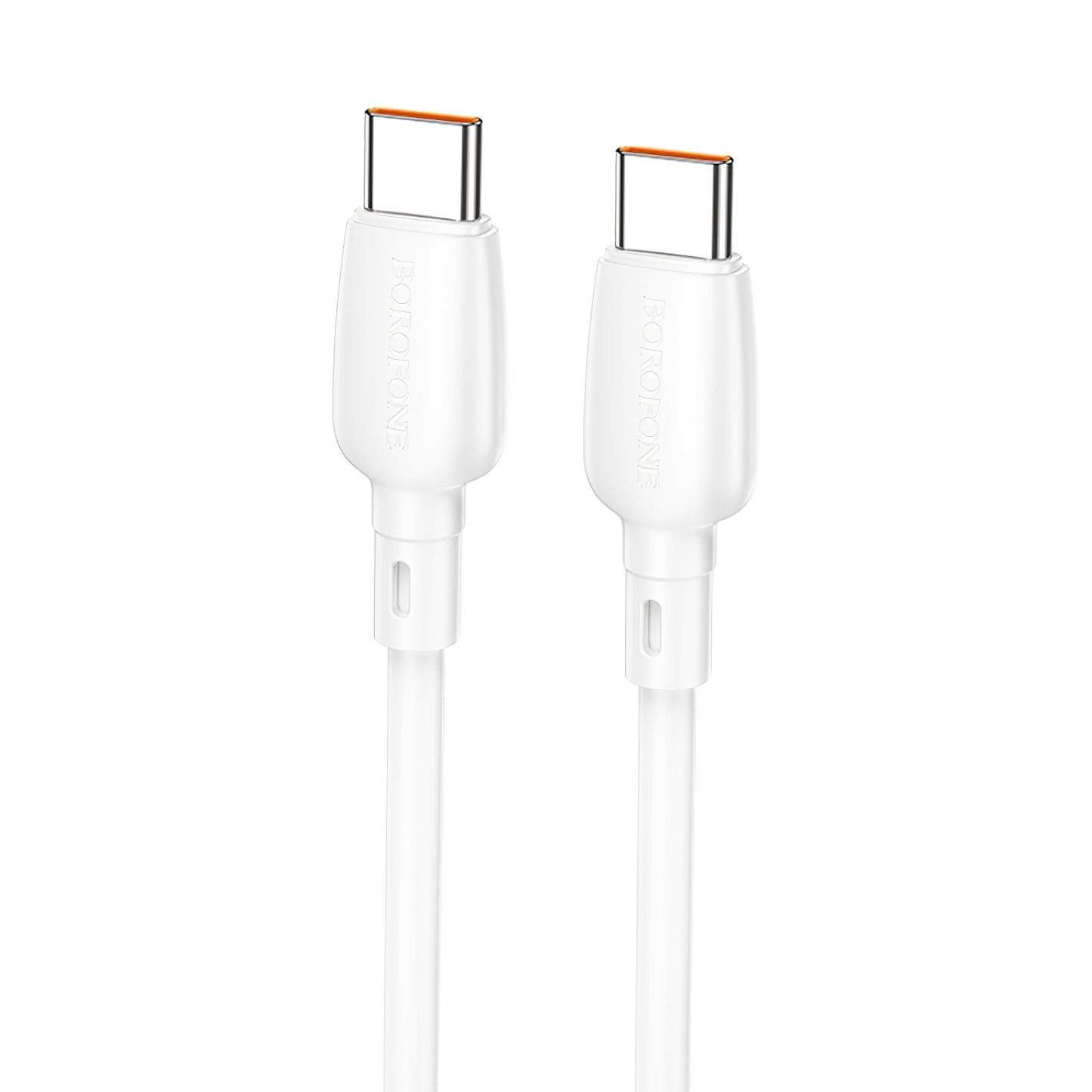 USB-C кабел за данни и зареждане - USB-C Borofone BX93, 100W, 1m, бял 