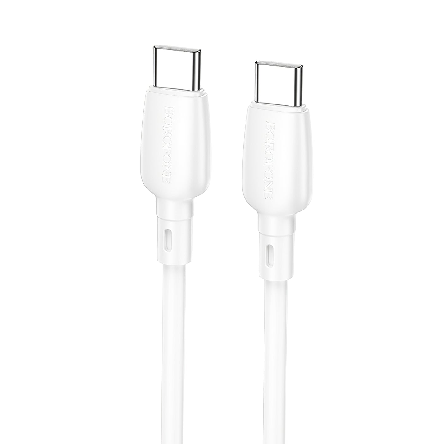 USB-C кабел за данни и зареждане - USB-C Borofone BX93, 60W, 1m, бял 