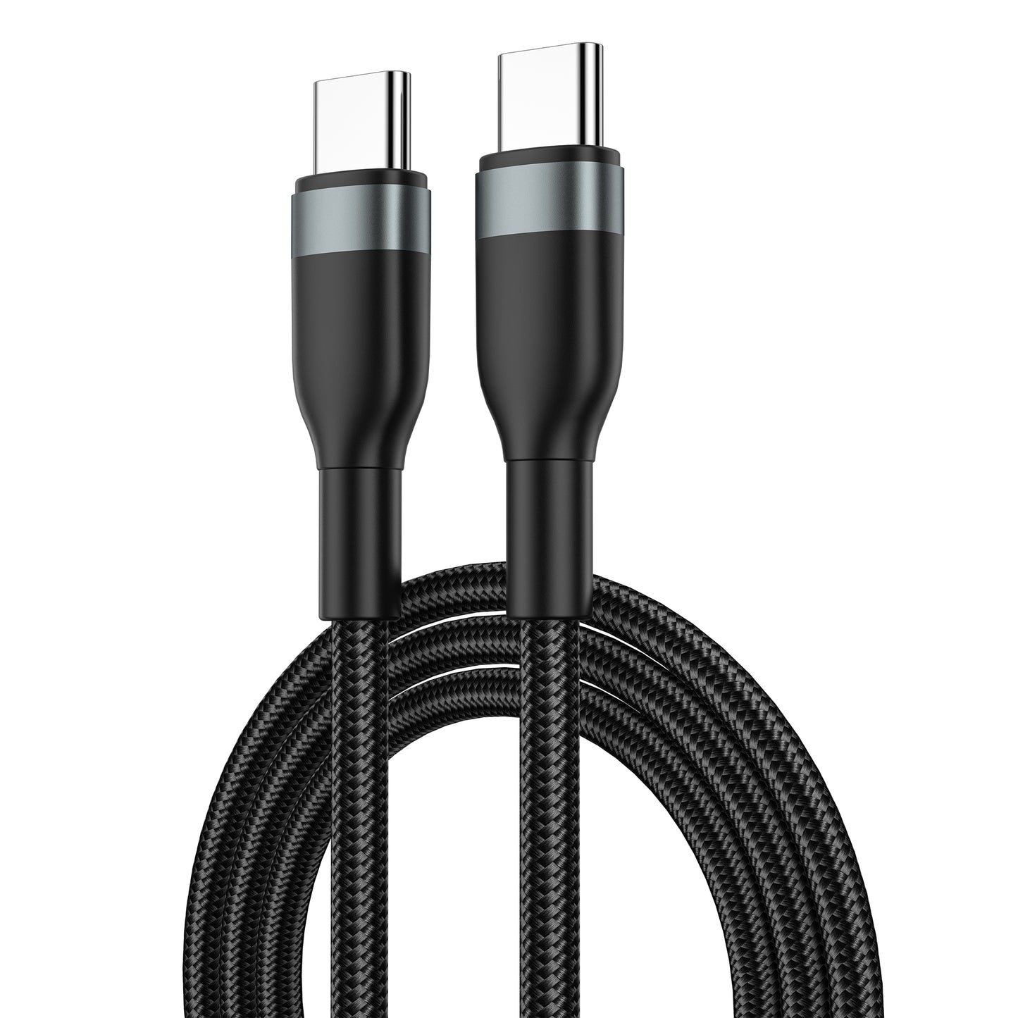 USB-C кабел за данни и зареждане - USB-C WiWu Wi-C017, 100W, 1,2 м, черен 