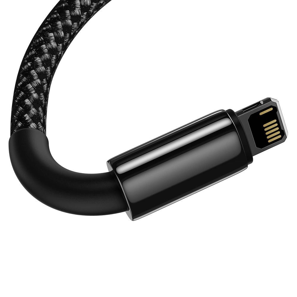 Кабел за данни и зареждане USB-A - Lightning Baseus Tungsten Gold, 20W, 1m, черен CALWJ-01 