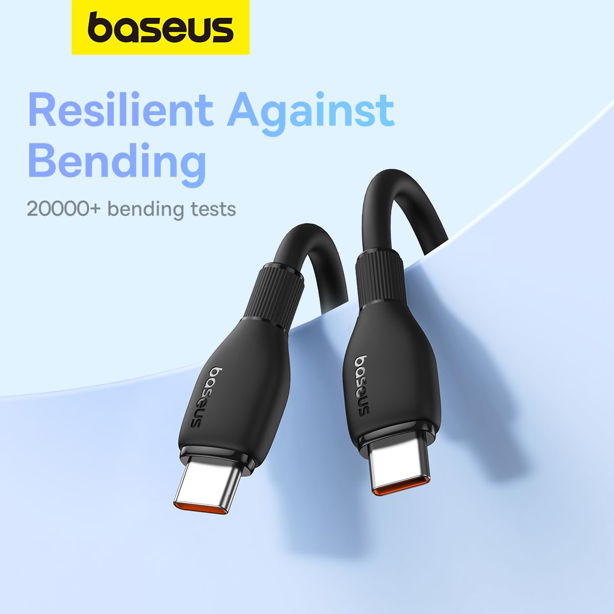 USB-C кабел за данни и зареждане - USB-C Baseus Pudding, 100W, 1,2 м, черен P10355702111-00 