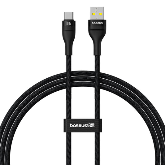 Кабел за данни и зареждане USB-A - USB-C Baseus Flash Series II, 100W, 1m, Черен P10311804111-00