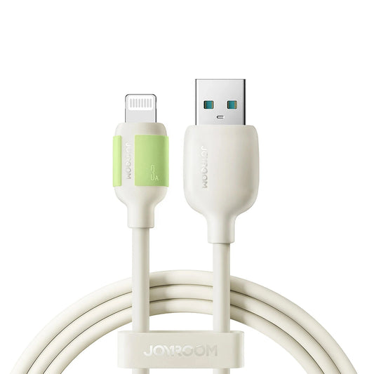 Кабел за данни и зареждане USB-A - Lightning Joyroom S-A53, 18W, 1.2m, Бежов