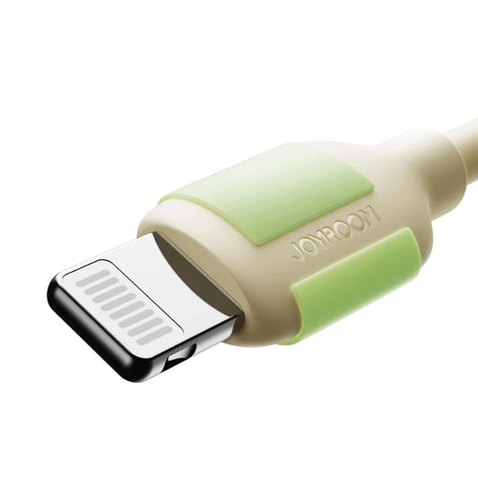 Кабел за данни и зареждане USB-C - Lightning Joyroom S-A53, 30W, 1.2m, Бежов