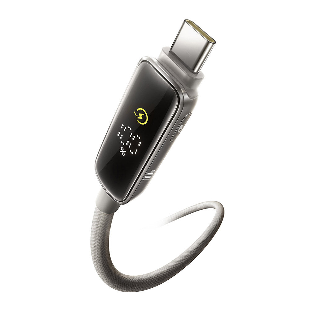 USB-C Data and Charging Cable - USB-C Baseus Vipow Display, 100W, 2m, Gray P10381802851-01