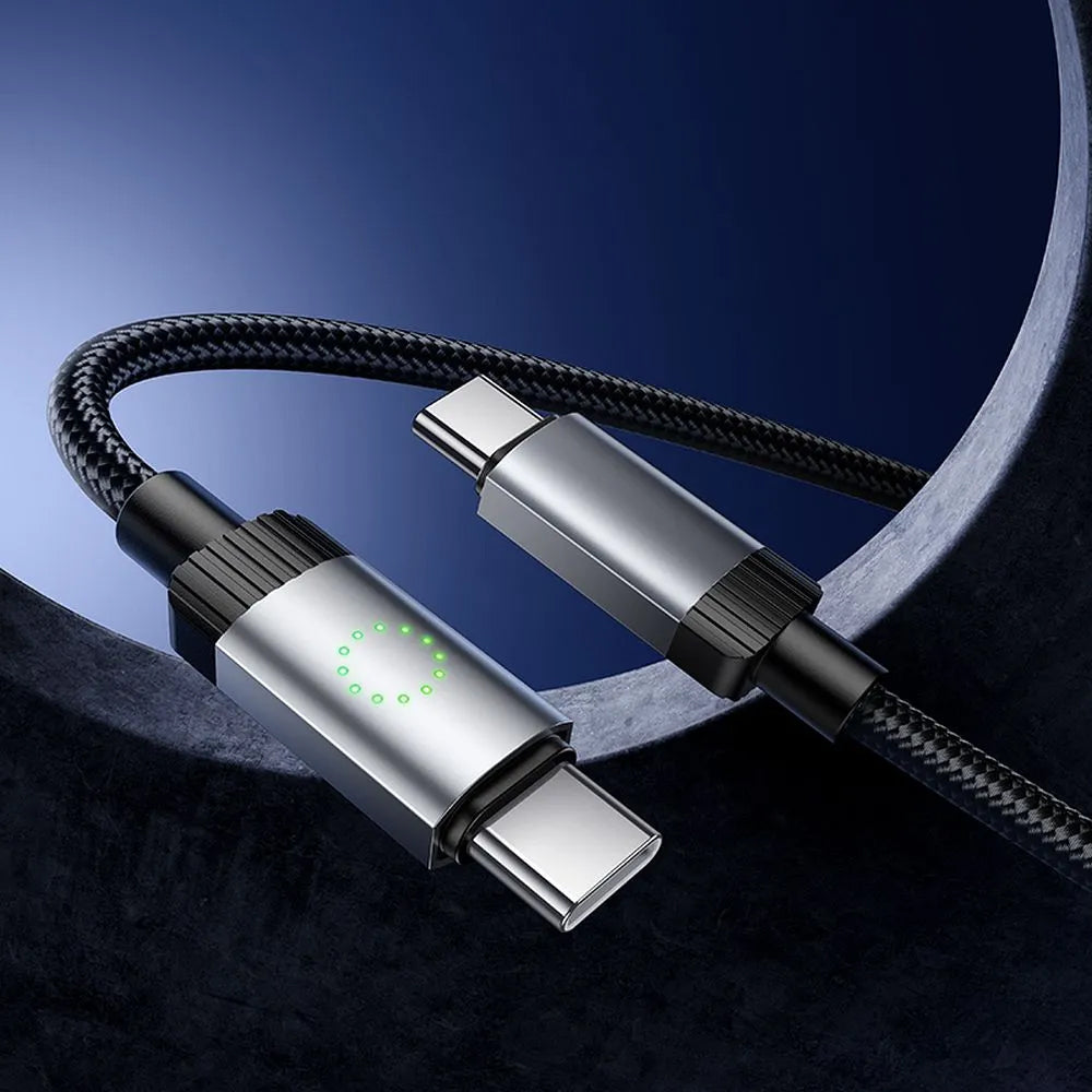 Кабел за данни и зареждане USB-C - USB-C HOCO X117, 60W, 1m, Черен