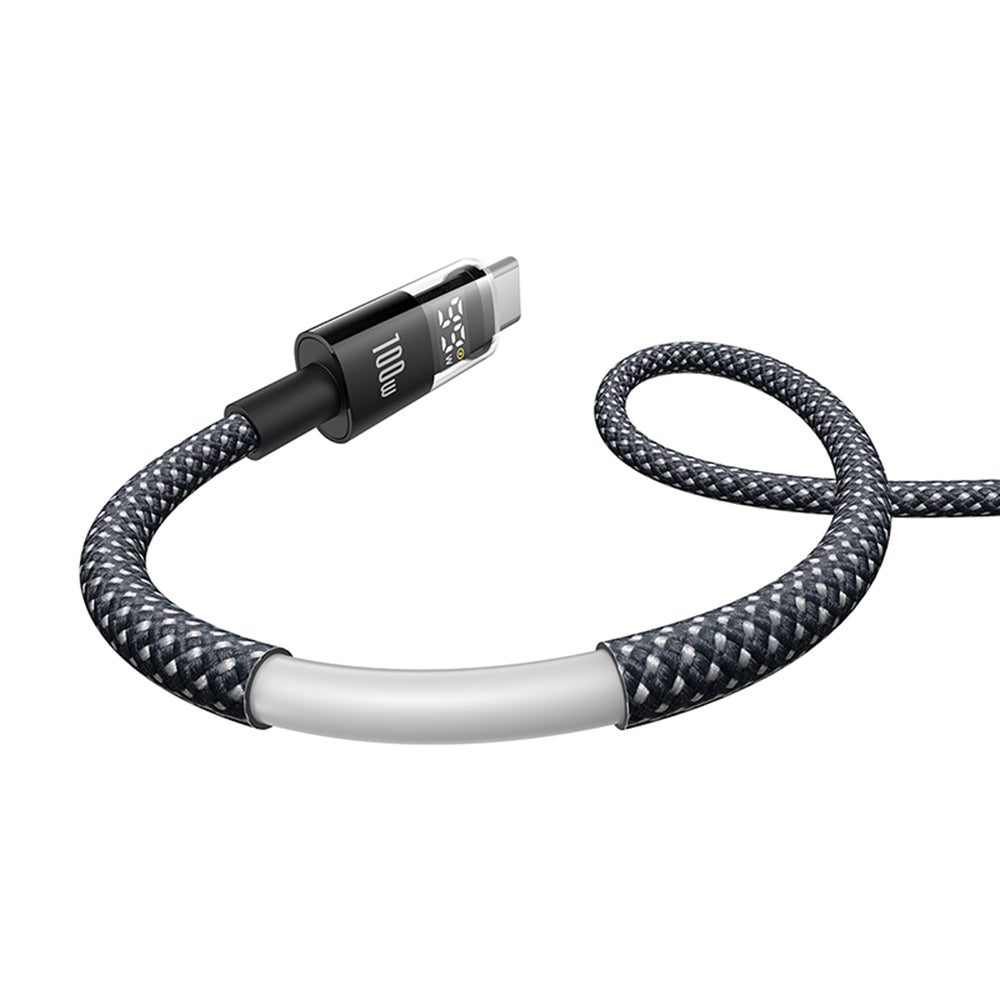 Кабел за данни и зареждане USB-C - USB-C Baseus Display 2, 100W, 1m, Черен P10382702121-00