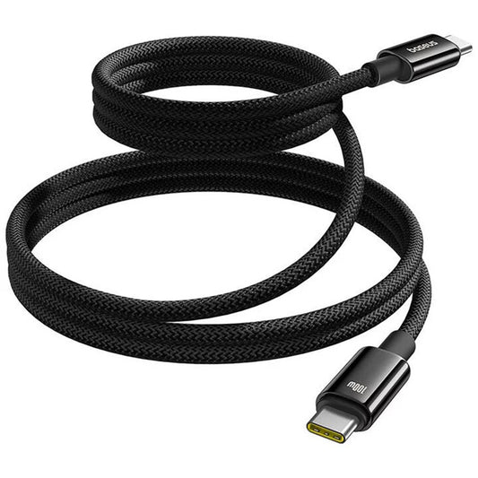 Кабел за данни и зареждане USB-C - USB-C Baseus Tungsten Gold, 100W, 1m, Черен P10319805111-00