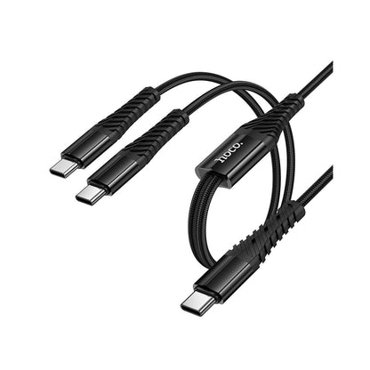 Кабел за зареждане USB-C - 2 x USB-C HOCO X123, 10W, 1m, Черен