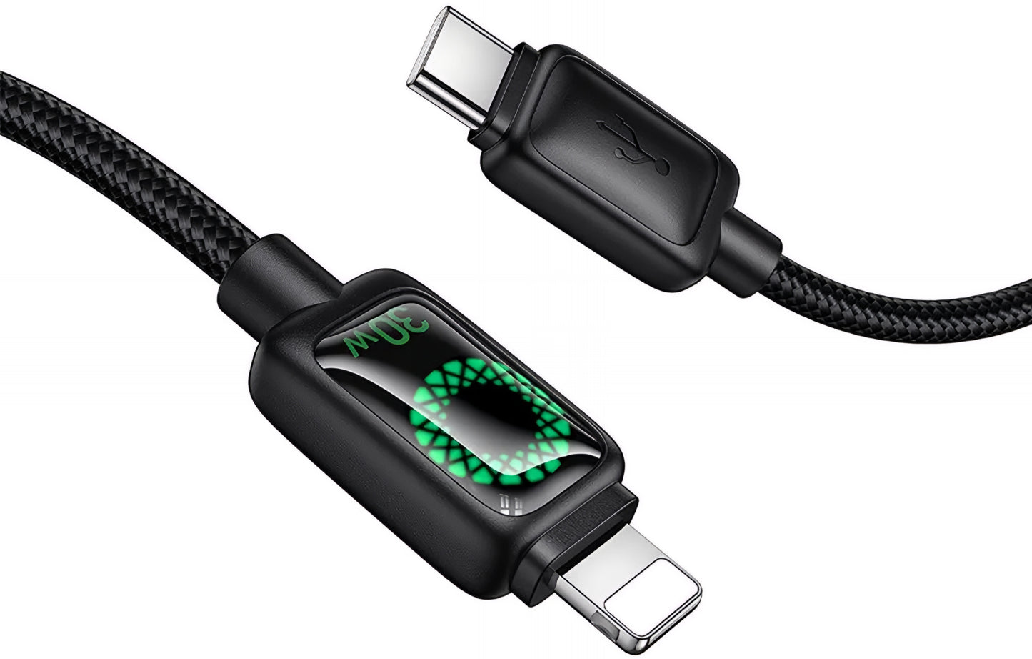 Кабел за данни и зареждане USB-C - Lightning HOCO U146, 30W, 1.2m, Черен