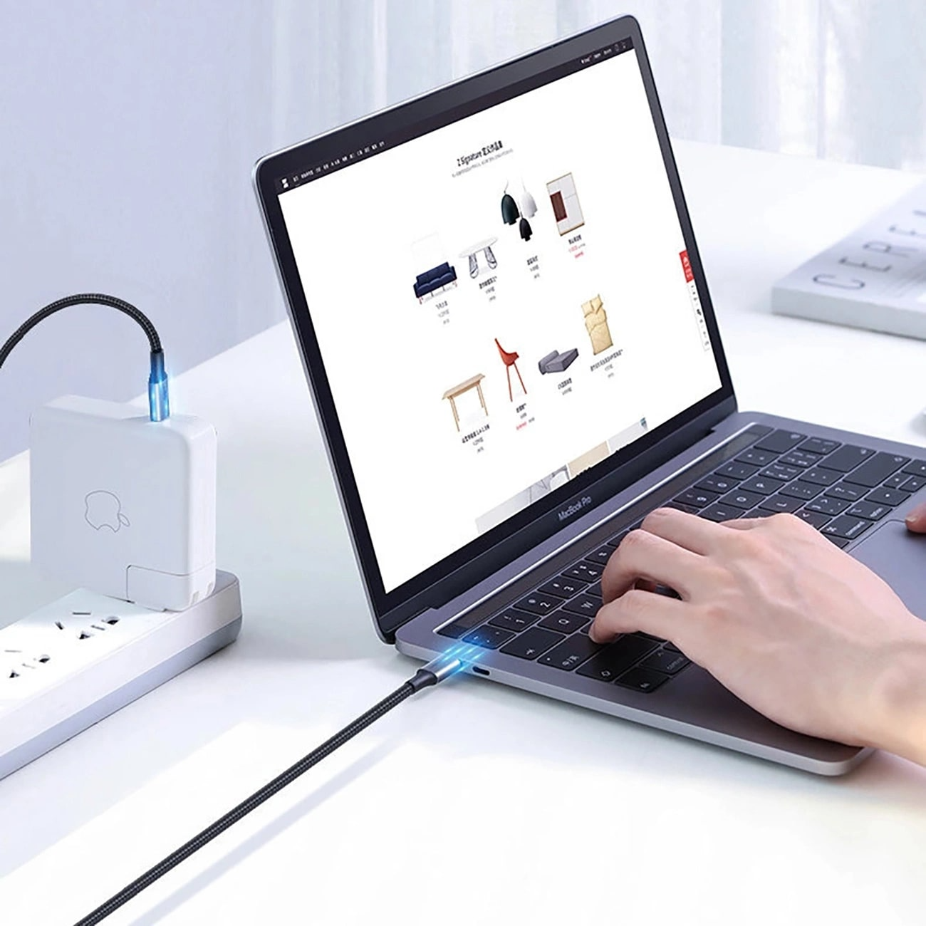 Кабел за данни и зареждане USB-C - USB-C UGREEN US316, 100W, 3m, Сив