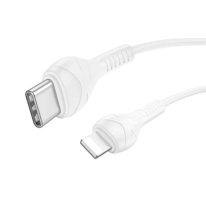 Кабел за данни и зареждане USB-C - Lightning HOCO X37, 27W, 1m, Бял