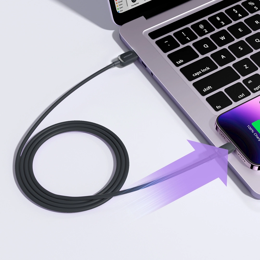 Кабел за данни и зареждане USB-A - Lightning Joyroom S-A14, 18W, 1.2м, Черен