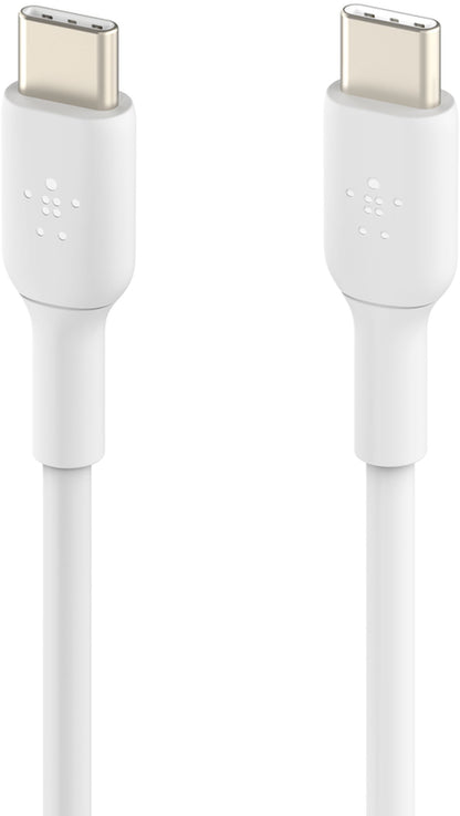 Кабел за данни и зареждане USB-C - USB-C Belkin BoostCharge, 60W, 2м, бял CAB003bt2MWH