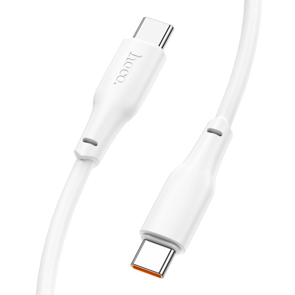 USB-C кабел за данни и зареждане - USB-C HOCO X93, 100W, 1m, бял 