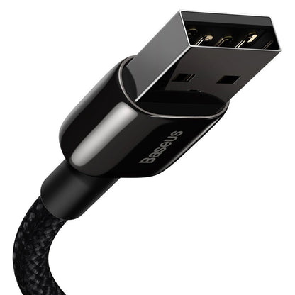 Кабел за данни и зареждане USB-A - Lightning Baseus Tungsten Gold, 20W, 1m, черен CALWJ-01 