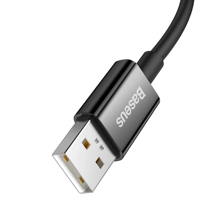 Кабел за данни и зареждане USB-A - USB-C Baseus Superior Series, 65W, 2m, черен CAYS001001
