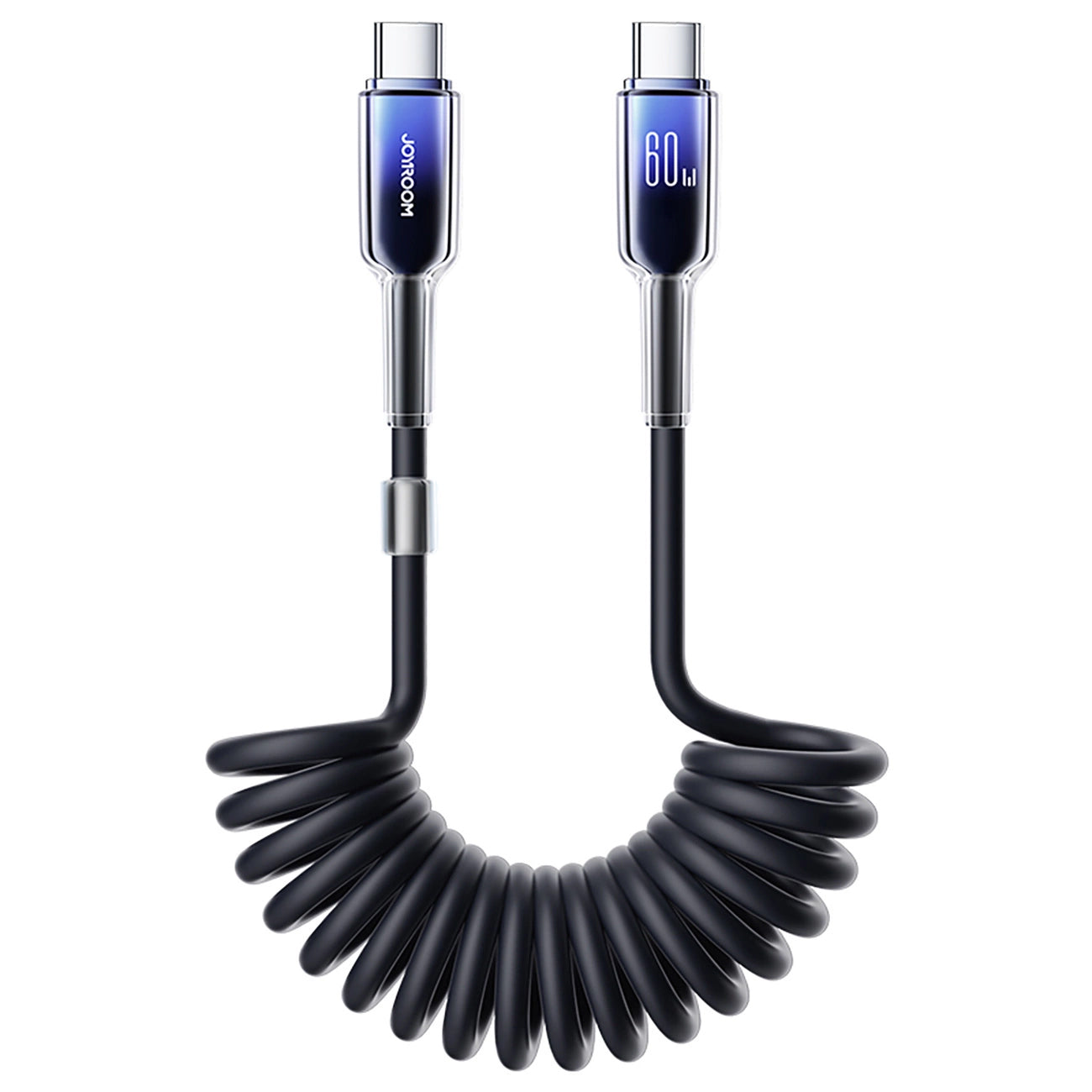 Кабел за данни и зареждане USB-C - USB-C Joyroom S-A43 Crystal, 60W, 1.5m, Черен