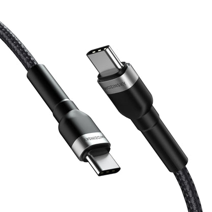 Кабел за данни и зареждане USB-C - USB-C WZK WNBCC2, 65W, 2m, Черен