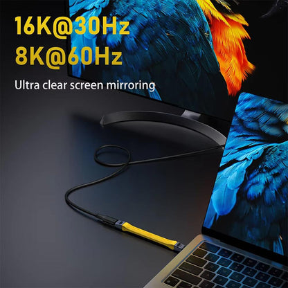 Кабел за данни и зареждане USB-C - USB-C OEM 8K видео, 240W, 0.13m, Черен